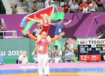 Avropa Oyunlarında güləşçimiz Mariya Stadnik qızıl medal qazanıb. Bakı, Azərbaycan, 15 iyun 2015