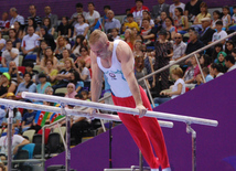 Azərbaycan gimnastları Avropa Oyunlarında yarışların ikinci günündə çıxış ediblər. Bakı, Azərbaycan, 15 iyun 2015