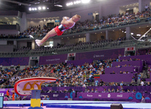 Azərbaycan gimnastları Avropa Oyunlarında yarışların ikinci günündə çıxış ediblər. Bakı, Azərbaycan, 15 iyun 2015