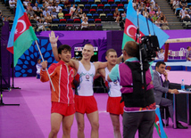 Azərbaycan gimnastları Avropa Oyunlarında yarışların ikinci günündə çıxış ediblər. Bakı, Azərbaycan, 15 iyun 2015