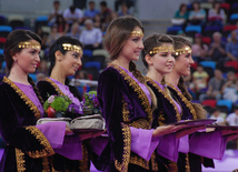 Azərbaycanın kişilərdən ibarət gimnastika yığması bürünc medal qazandı. Bakı, Azərbaycan, 15 iyun 2015