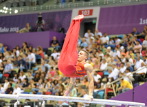 Avropa Oyunlarında idman gimnastikası yarışlarının ikinci gününə start verilib. Bakı, Azərbaycan, 15 iyun 2015