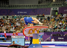 Avropa Oyunlarında idman gimnastikası yarışlarının ikinci gününə start verilib. Bakı, Azərbaycan, 15 iyun 2015