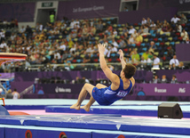 Avropa Oyunlarında idman gimnastikası yarışlarının ikinci gününə start verilib. Bakı, Azərbaycan, 15 iyun 2015