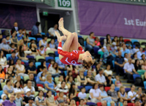 Avropa Oyunlarında idman gimnastikası yarışlarının ikinci gününə start verilib. Bakı, Azərbaycan, 15 iyun 2015