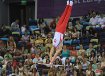 Avropa Oyunlarında idman gimnastikası yarışlarının ikinci gününə start verilib. Bakı, Azərbaycan, 15 iyun 2015