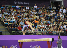 Avropa Oyunlarında idman gimnastikası yarışlarının ikinci gününə start verilib. Bakı, Azərbaycan, 15 iyun 2015