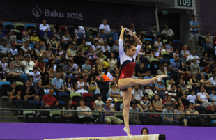 Avropa Oyunlarında idman gimnastikası yarışlarının ikinci gününə start verilib. Bakı, Azərbaycan, 15 iyun 2015