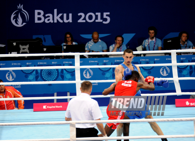 Azərbaycanlı boksçu Teymur Məmmədov 1/8 final mərhələsinə yüksəlib. Bakı, Azərbaycan 18 iyun 2015