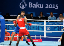 Azərbaycanlı boksçu Teymur Məmmədov 1/8 final mərhələsinə yüksəlib. Bakı, Azərbaycan 18 iyun 2015