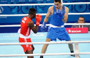 Azərbaycanlı boksçu Teymur Məmmədov 1/8 final mərhələsinə yüksəlib. Bakı, Azərbaycan 18 iyun 2015