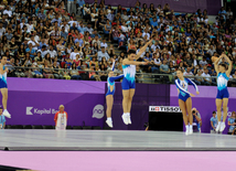 Birinci Avropa Oyunları çərçivəsində aerobika və batut gimnastikası üzrə təsnifat yarışlarının növbəti mərhələsi başlayıb. Bakı, Azərbaycan, 19 iyun 2015