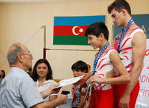 Завершился 22-й чемпионат Баку по акробатической гимнастике.Баку, Азербайджан, 05 сентября 2015 г.