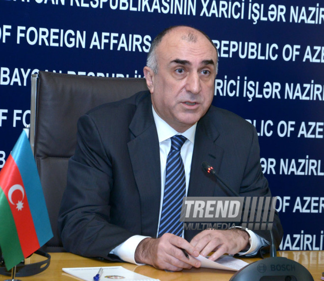 Azerbaijani Foreign Minister Elmar Mammadyarov met with his Georgian counterpart Giorgi Kvirikashvili. Baku, Azerbaijan, Oct.19, 2015