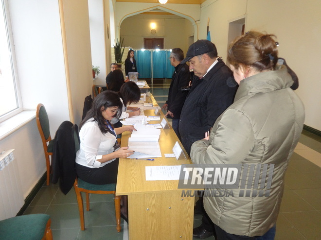 Azerbaijani parliamentary election kicks off. Baku, Azerbaijan, Nov.01, 2015