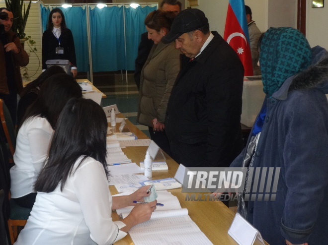 Azerbaijani parliamentary election kicks off. Baku, Azerbaijan, Nov.01, 2015