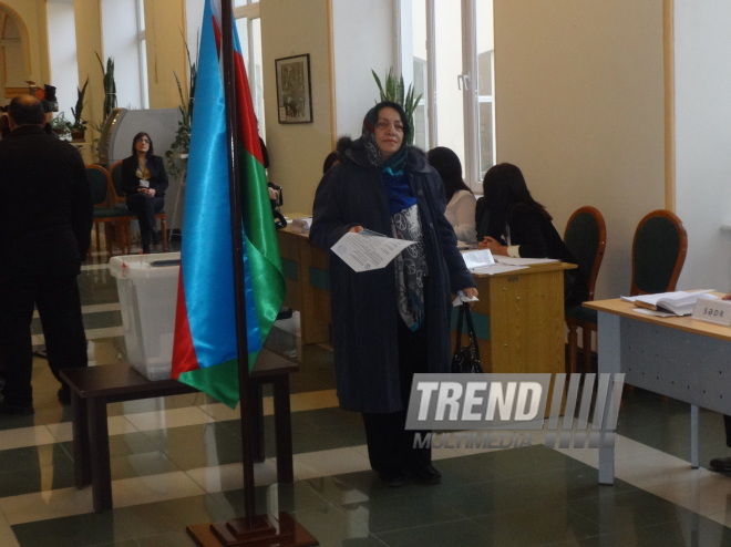 Azerbaijani parliamentary election kicks off. Baku, Azerbaijan, Nov.01, 2015