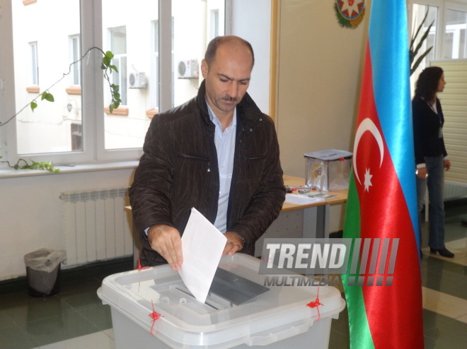 Azerbaijani parliamentary election kicks off. Baku, Azerbaijan, Nov.01, 2015