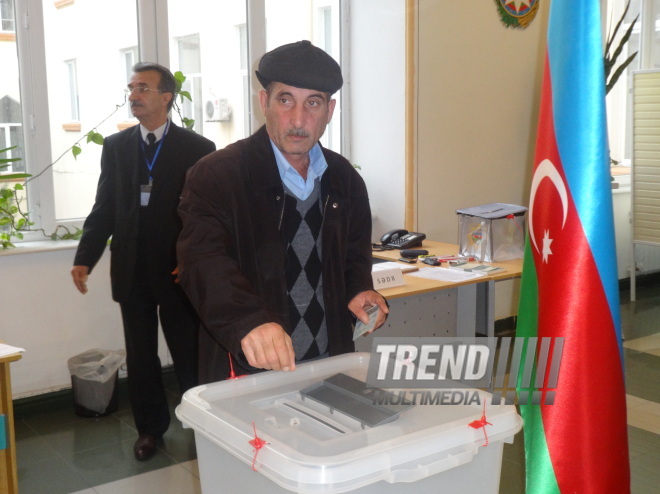 Azerbaijani parliamentary election kicks off. Baku, Azerbaijan, Nov.01, 2015