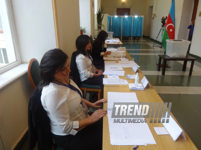 Azerbaijani parliamentary election kicks off. Baku, Azerbaijan, Nov.01, 2015