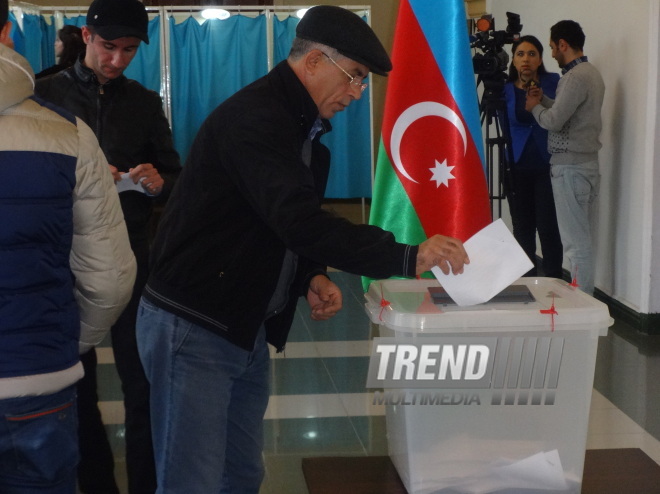 Azerbaijani parliamentary election kicks off. Baku, Azerbaijan, Nov.01, 2015