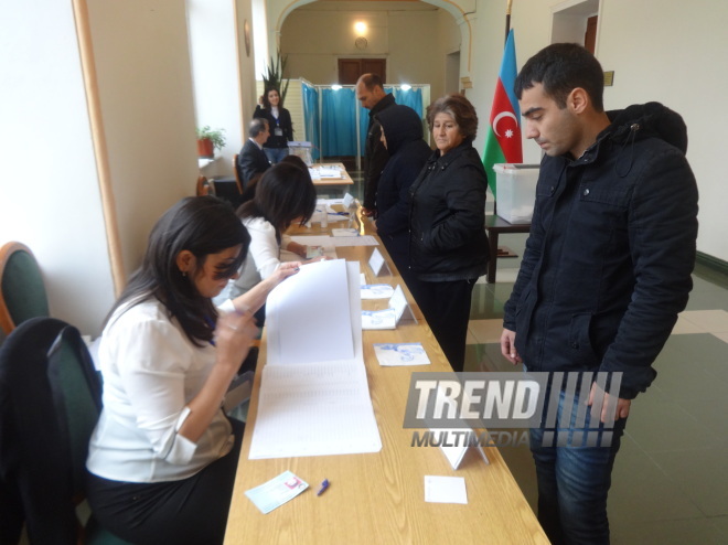 Azerbaijani parliamentary election kicks off. Baku, Azerbaijan, Nov.01, 2015