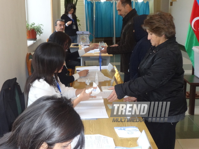 Azerbaijani parliamentary election kicks off. Baku, Azerbaijan, Nov.01, 2015