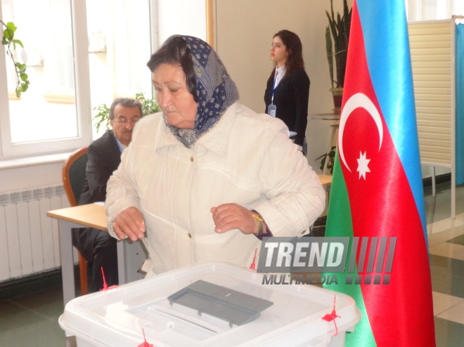 Azerbaijani parliamentary election kicks off. Baku, Azerbaijan, Nov.01, 2015