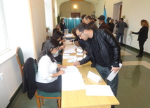 Azerbaijani parliamentary election kicks off. Baku, Azerbaijan, Nov.01, 2015