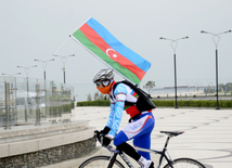 Baku hosts cycling race under “Our Flag – Source of Our Proud!” motto. Azerbaijan, Nov.02, 2015 