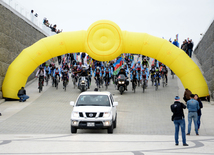 Baku hosts cycling race under “Our Flag – Source of Our Proud!” motto. Azerbaijan, Nov.02, 2015 