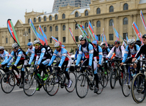 Baku hosts cycling race under “Our Flag – Source of Our Proud!” motto. Azerbaijan, Nov.02, 2015 