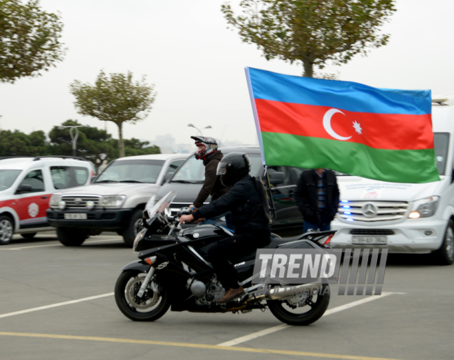 Baku hosts cycling race under “Our Flag – Source of Our Proud!” motto. Azerbaijan, Nov.02, 2015 