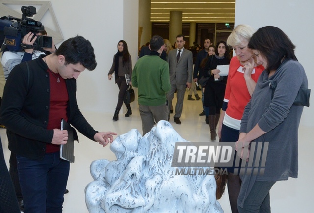 Heydar Aliyev Center hosts opening of exhibition of British sculptor Richard Deacon. Baku. Azerbaijan, Dec.19, 2015
