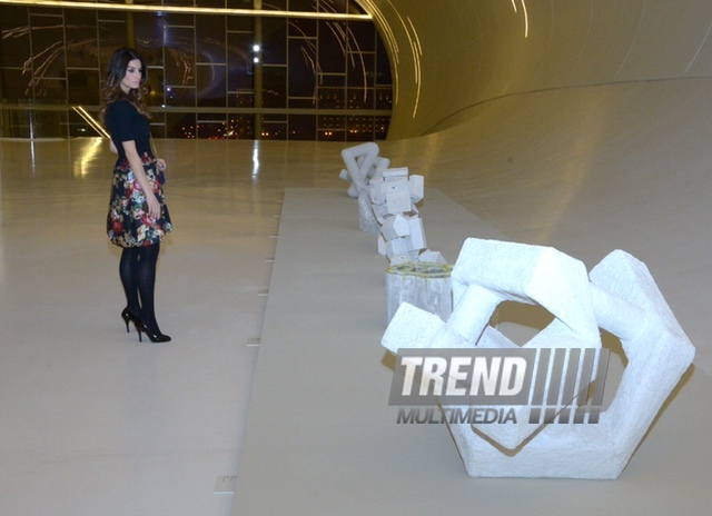 Heydar Aliyev Center hosts opening of exhibition of British sculptor Richard Deacon. Baku. Azerbaijan, Dec.19, 2015
