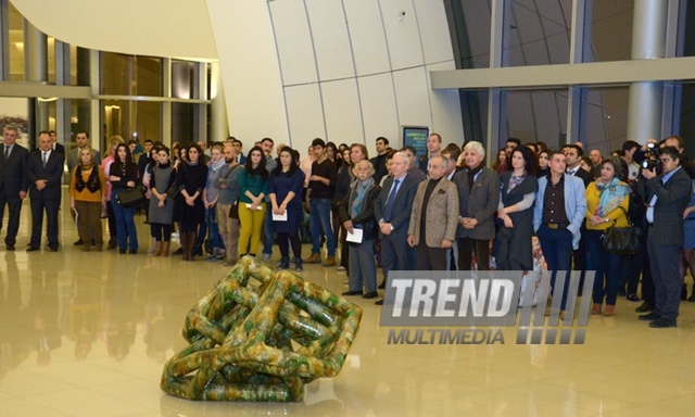 Heydar Aliyev Center hosts opening of exhibition of British sculptor Richard Deacon. Baku. Azerbaijan, Dec.19, 2015
