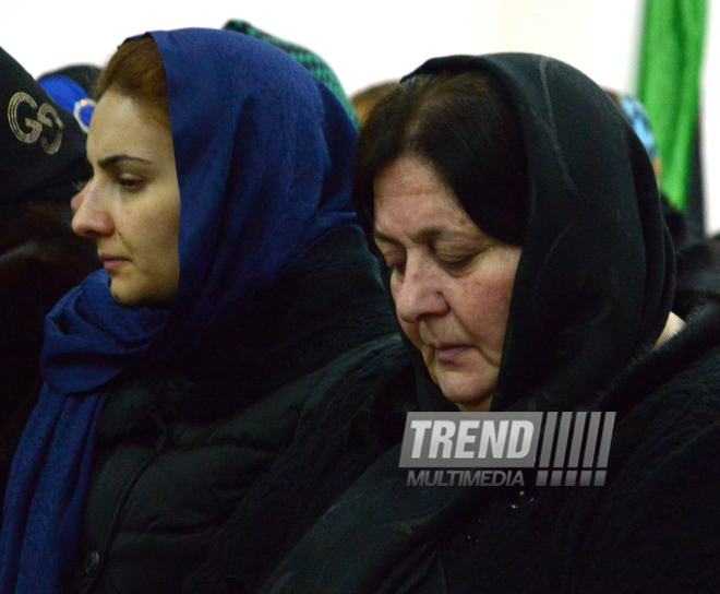 Farewell ceremony for people’s poet Zalimkhan Yagub.  Baku. Azerbaijan, 11 Jan. 2016