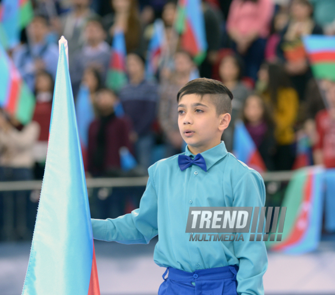 Bakıda idman gimnastikası üzrə FIG "Challenge" Dünya Kubokunun rəsmi açılış mərasimi. Azərbaycan, 19 fevral, 2016