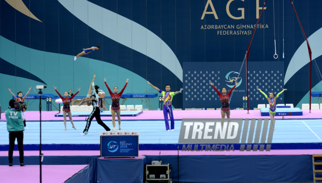 Bakıda idman gimnastikası üzrə FIG "Challenge" Dünya Kubokunun rəsmi açılış mərasimi. Azərbaycan, 19 fevral, 2016