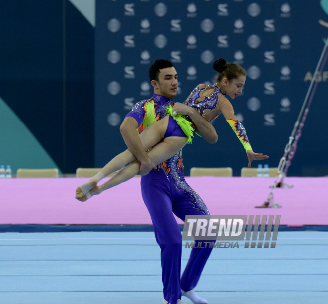 Bakıda idman gimnastikası üzrə FIG "Challenge" Dünya Kubokunun rəsmi açılış mərasimi. Azərbaycan, 19 fevral, 2016