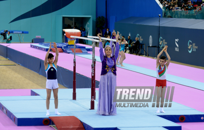 Bakıda idman gimnastikası üzrə FIG "Challenge" Dünya Kubokunun rəsmi açılış mərasimi. Azərbaycan, 19 fevral, 2016