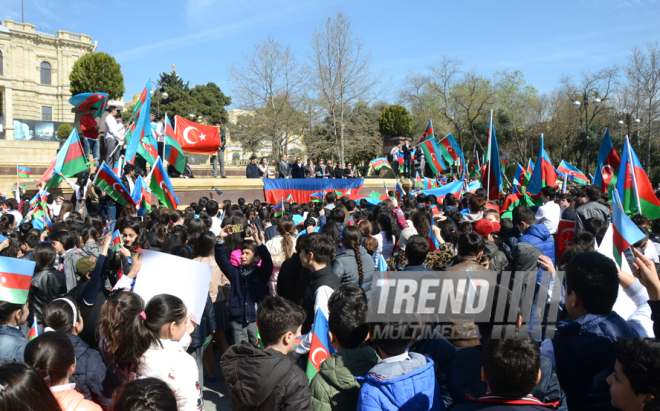 Bakıda Milli Ordumuzun uğurları qeyd edilir. Azərbaycan, Bakı, 6 aprel 2016