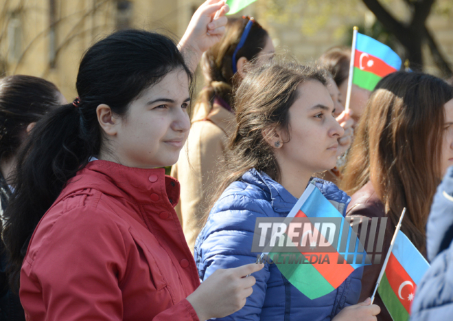 Bakıda Milli Ordumuzun uğurları qeyd edilir. Azərbaycan, Bakı, 6 aprel 2016