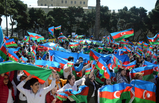 Baku celebrates Azerbaijani army’s success. Azerbaijan,Baku,6 apr. 2016