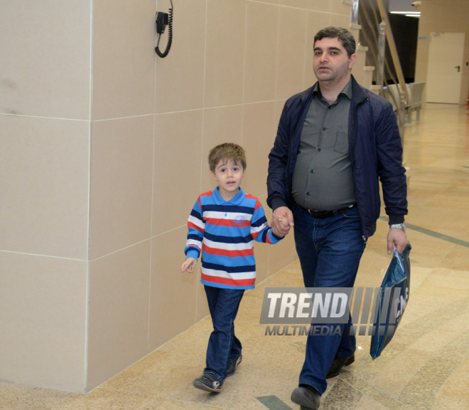 Newly opened "Avtovaghzal" and "Memar Ajami" metro stations in Baku. Azerbaijan, Baku, 19 apr. 2016