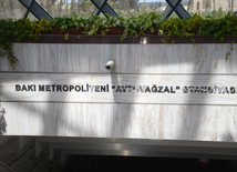 Newly opened "Avtovaghzal" and "Memar Ajami" metro stations in Baku. Azerbaijan, Baku, 19 apr. 2016