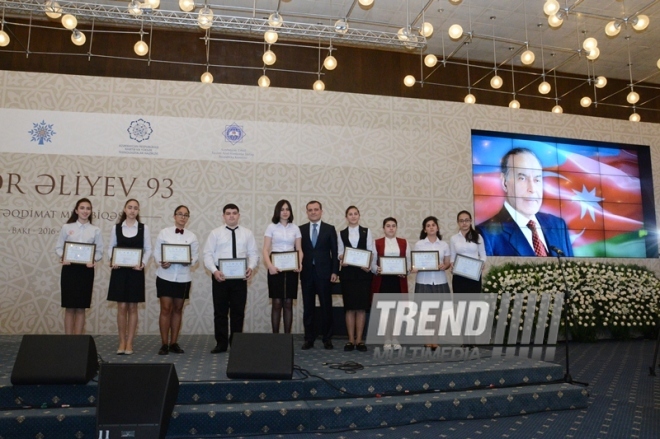 Baku hosts award ceremony of winners of Best Presentation contest, dedicated to the 93rd anniversary of national leader Heydar Aliyev. Azerbaijan, Baku, 5 May 2016 