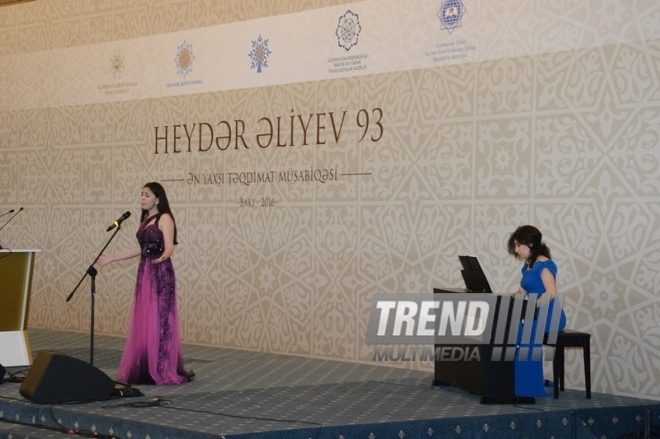 Baku hosts award ceremony of winners of Best Presentation contest, dedicated to the 93rd anniversary of national leader Heydar Aliyev. Azerbaijan, Baku, 5 May 2016 