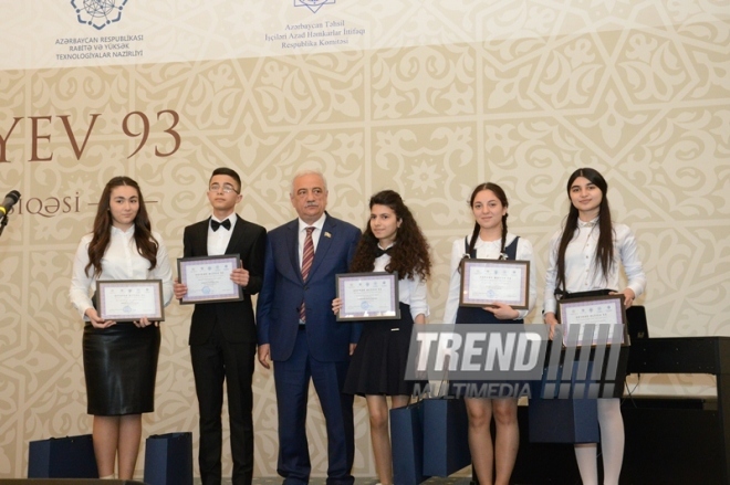 Baku hosts award ceremony of winners of Best Presentation contest, dedicated to the 93rd anniversary of national leader Heydar Aliyev. Azerbaijan, Baku, 5 May 2016 