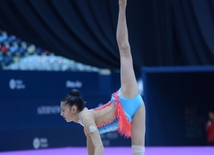 Bakıda Azərbaycan yığması gimnastlarının yoxlama məşqləri və çıxışları keçirilib. Azərbaycan, Bakı, 13 iyun 2016